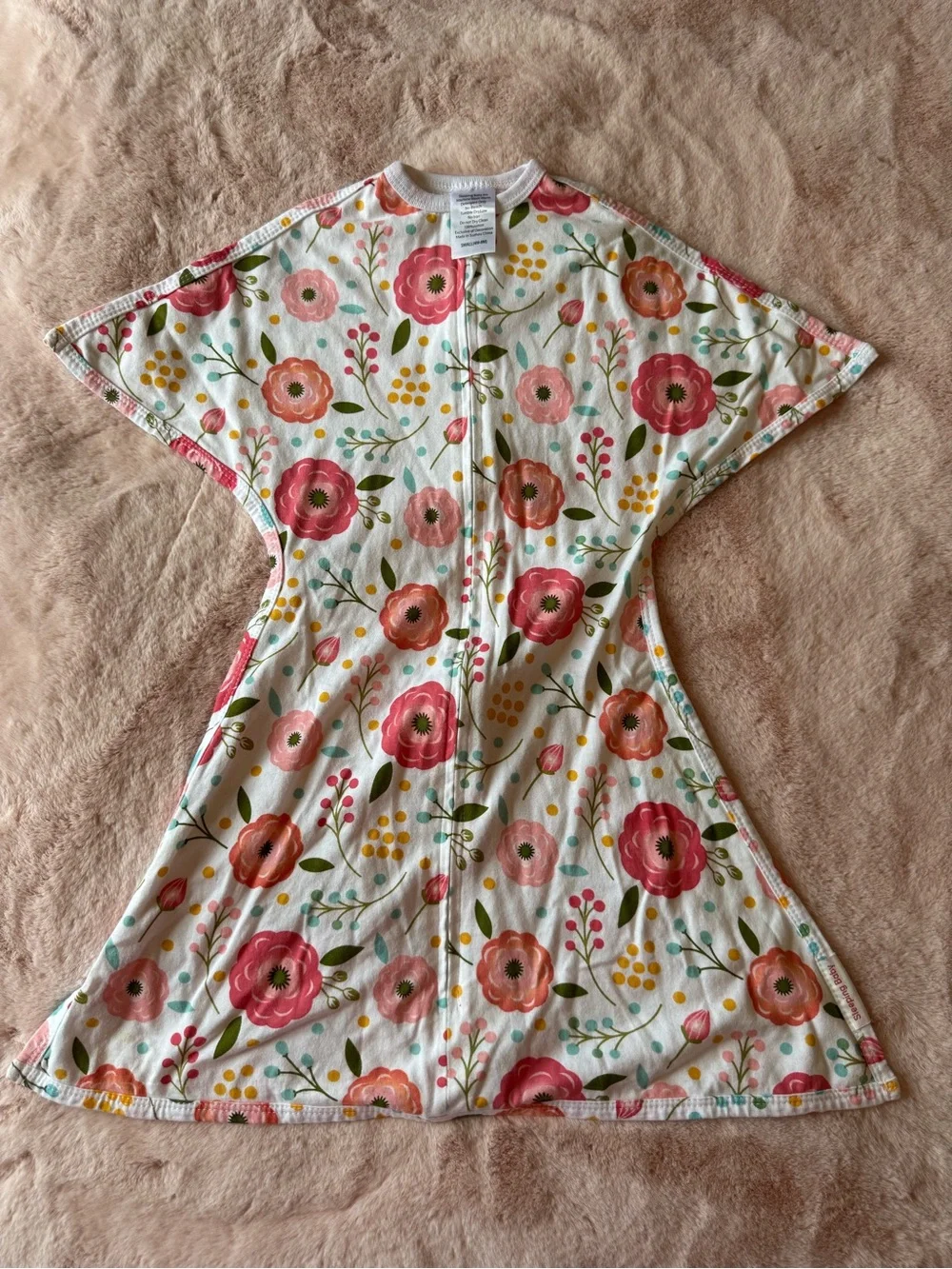 Sleeping Baby Zipadee-Zip Transition Swaddle Sleep Sack Floral Size Small